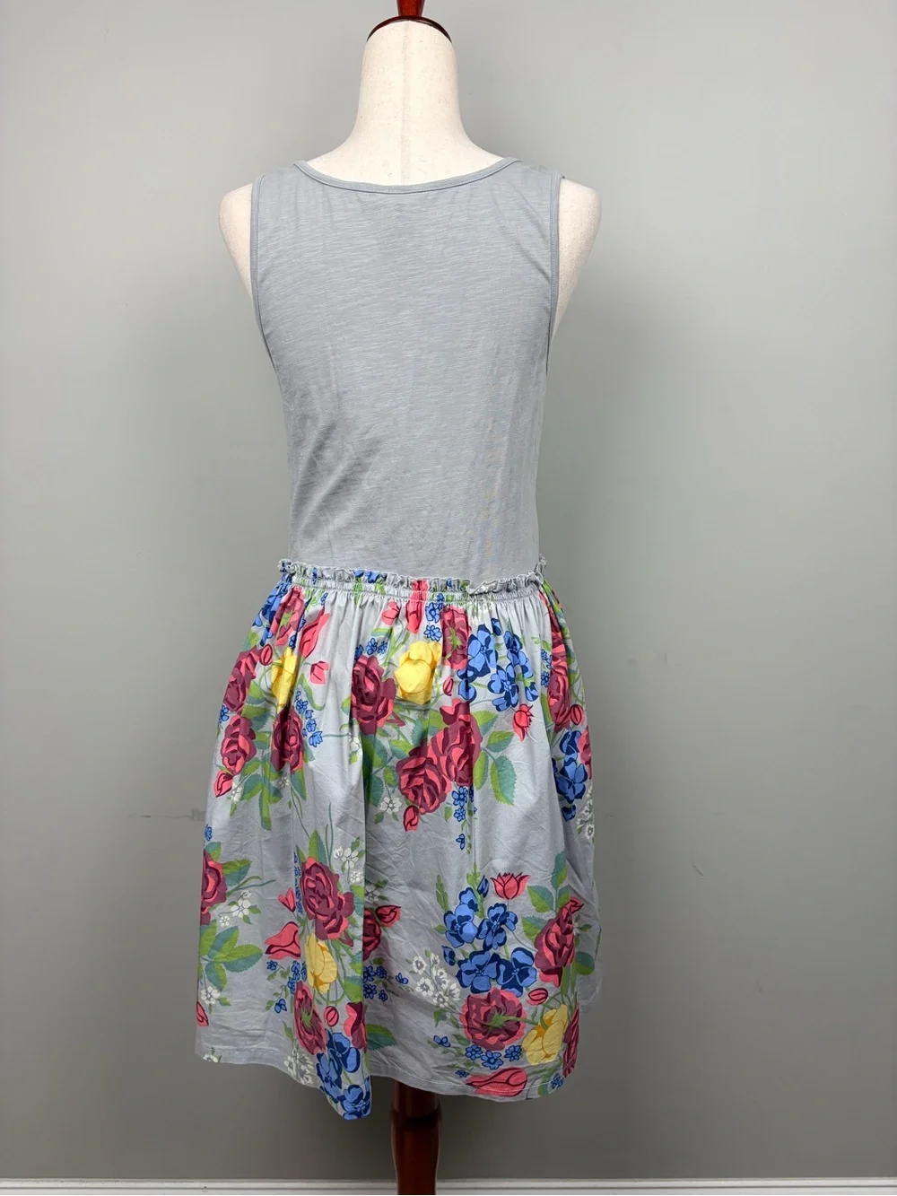 Matilda Jane Happy & Free‎ Seven Seas Dress Women’s M Gray Floral Pockets